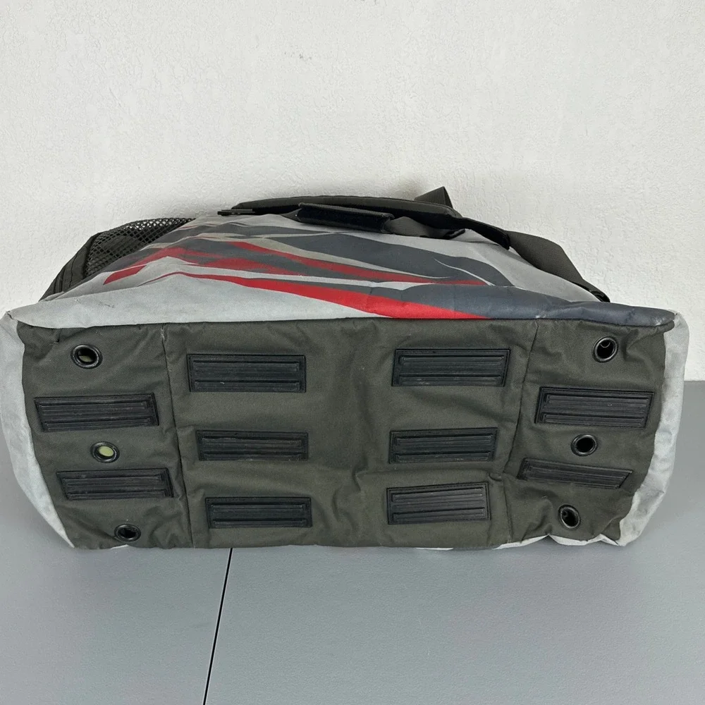 Fox Racing Duffle Bag Mens Large Grey Red Racing Gear Bag Motocross SIL 75